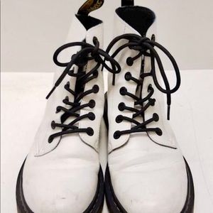 Doc Martens Womans White Luna Boots Size 9